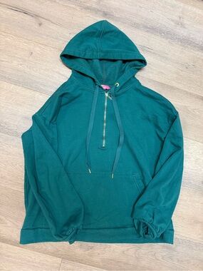 Lilly Pulitzer Teal Green Half-Zip Hoodie